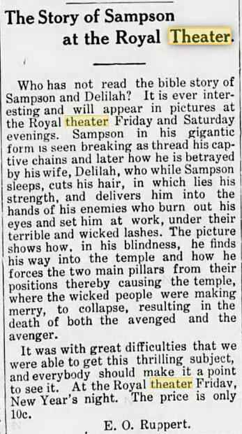 Lincoln Theatre - Dec 31 1908 (newer photo)